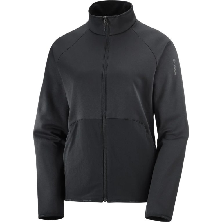 Dámské Bundy Salomon Essential Warm Full Zip Černé | CZ 41QCKTO